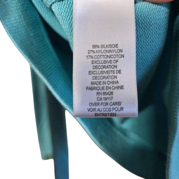 Y2K Silk Blend Large Coastal Grandma Embellished Top Deadstock Holiday - Picture 5 of 9